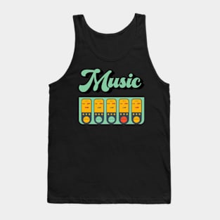 Music vintage rétro style Tank Top